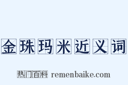 金珠玛米近义词是什么意思的图片